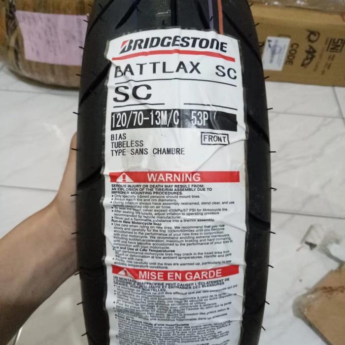 Ban Luar Battlax Sc Ukuran 120 /70 -13 Nmax