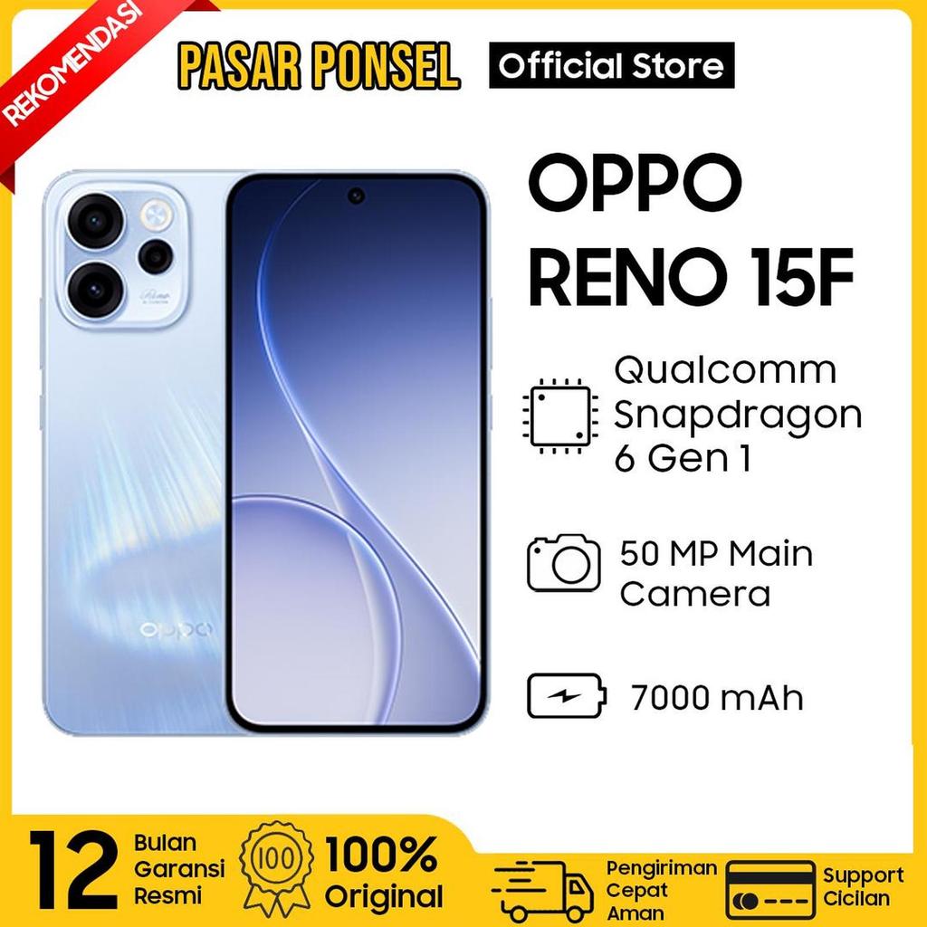 OPPO RENO 15F 8/256 GB 5G GARANSI RESMI OPPO TERMURAH