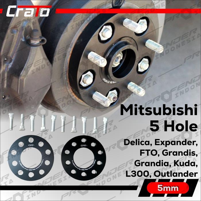 Wheel Velg Spacer Aluminium - 5 Hole - Mitsubishi - 5-114.3-67.1 5mm 10mm 15mm - Delica Expander FTO