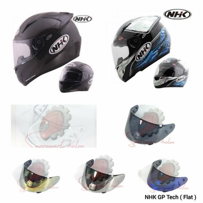 Kaca Helm Flat / Datar Nhk Gp Tech Flat Visor Nhk Gp Tech