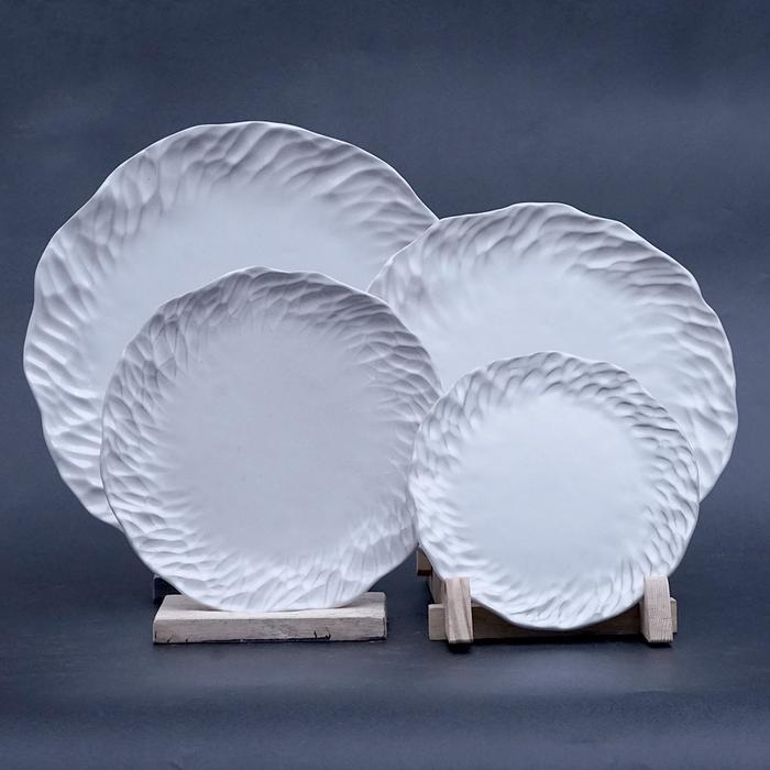 Nuanza Piring Makan Keramik Putih / Athena Plate