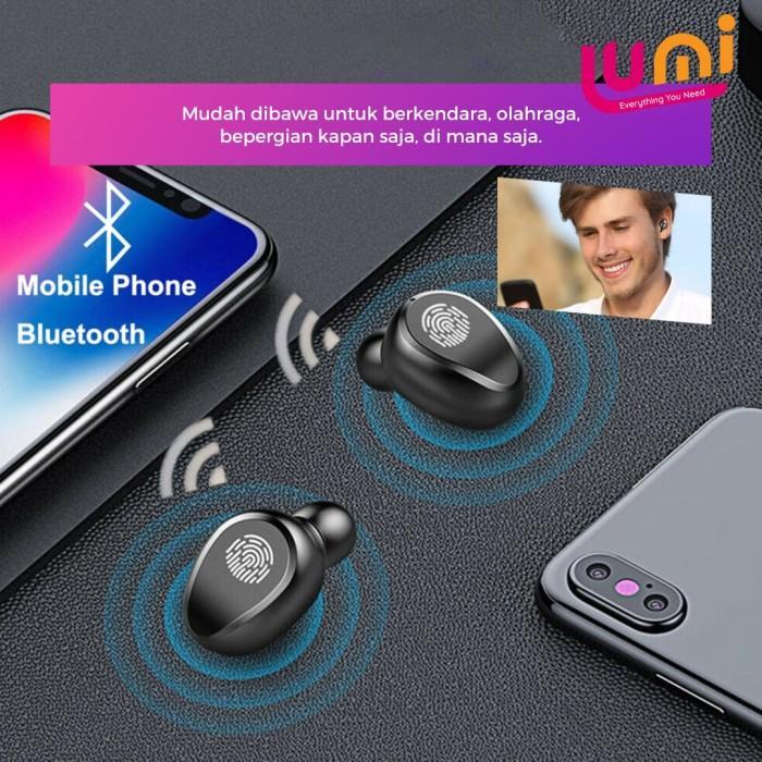 Headset Tws-F9 Earphone Bluetooth 5.0 Hifi Earphone Wireless