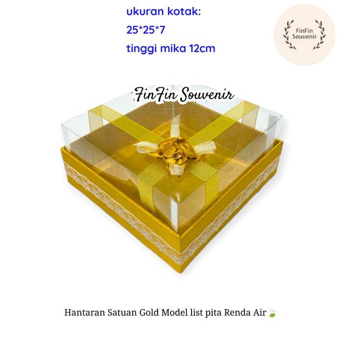 Box hantaran seserahan / kotak hantaran mika satuan motif Renda