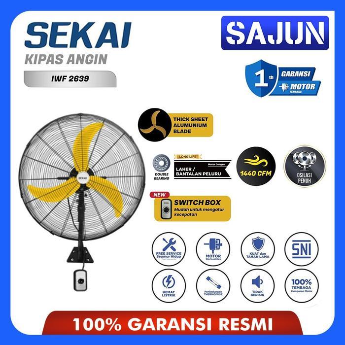 Sekai Kipas Angin Dinding Industri 26 Inch Iwf 2639 / Iwf2639