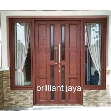 1 Set Pintu utama / pintu kupu" + 2 Set daun bingkai /Jendela free Lubang angin / Loster Minimalis