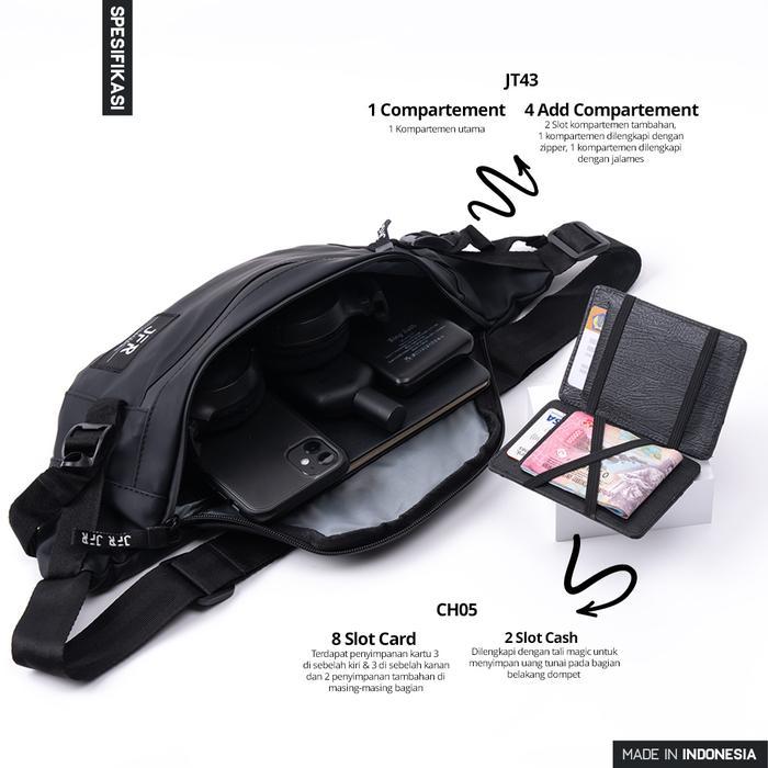 Visval Top - 19 Waist Bag Pria Jt43 + Ch05