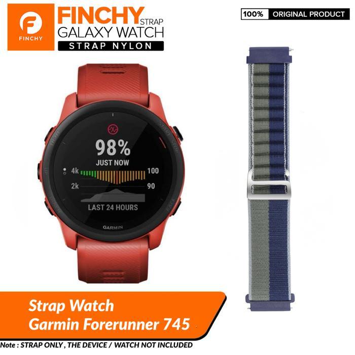 Finchy Nylon Strap Garmin Forerunner 745 Replacement Wristband