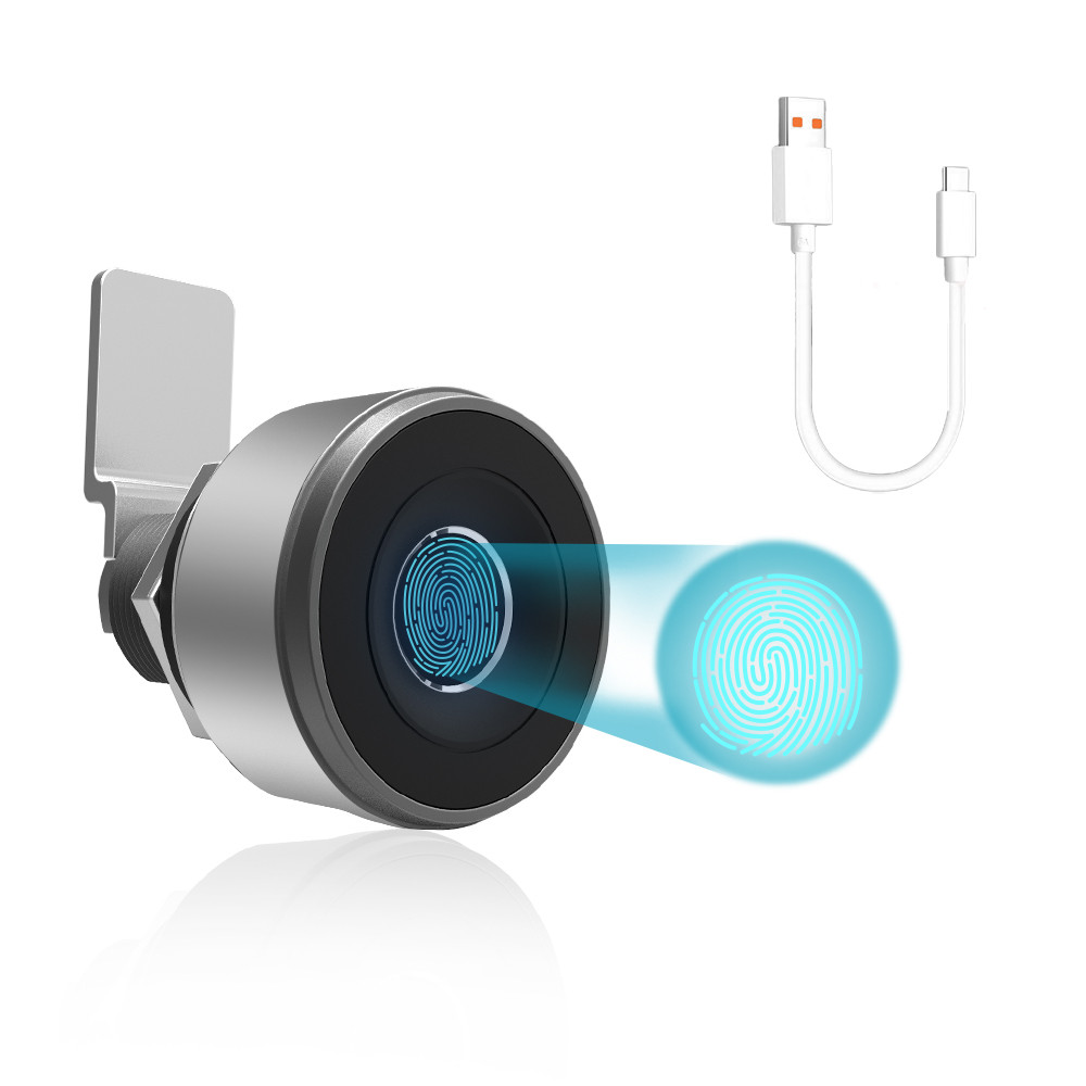 Fingerprint Electronic Lock, Electronic Cabinet Drawer Lock for Dresser, Smart Home, Keyless Biometr