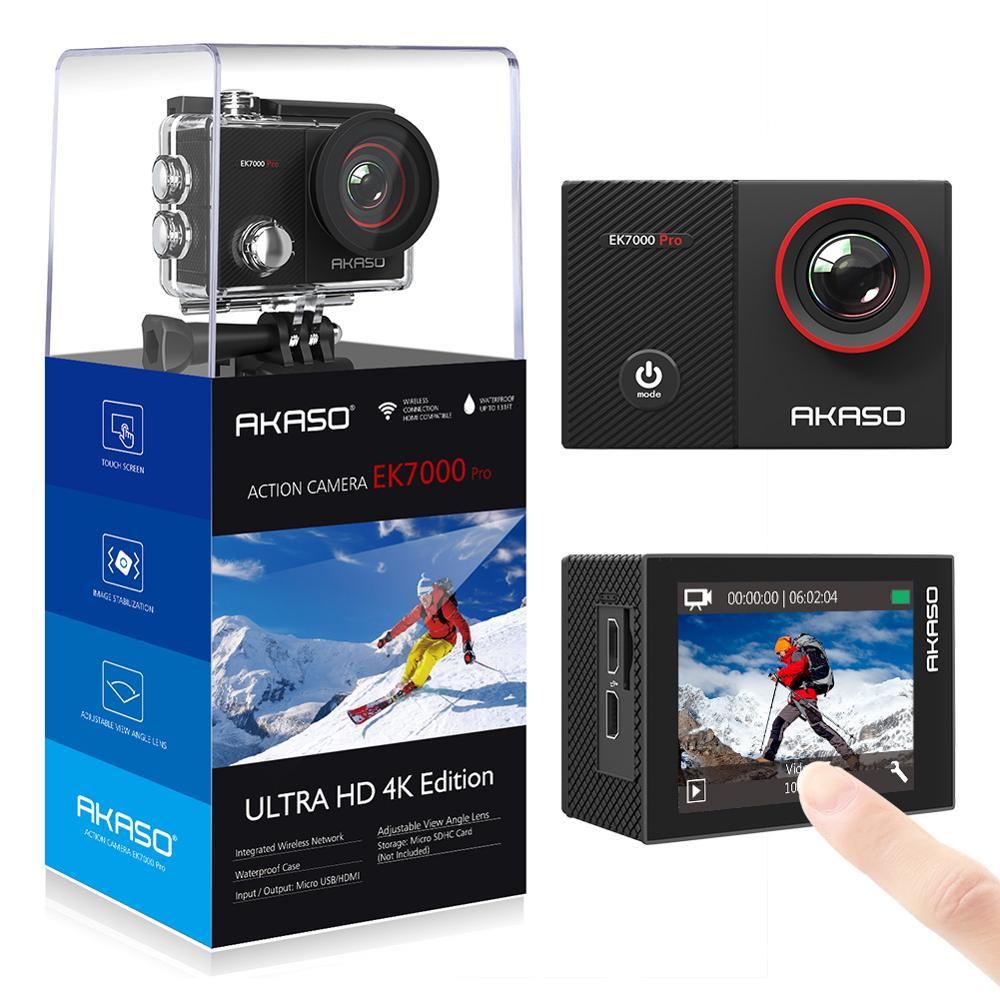 Go AKASO EK7000 Pro Action Camera Ultra HD 4K WiFi 1080P/60fps 2.0 LCD 170D Lens Helmet Cam Waterpro