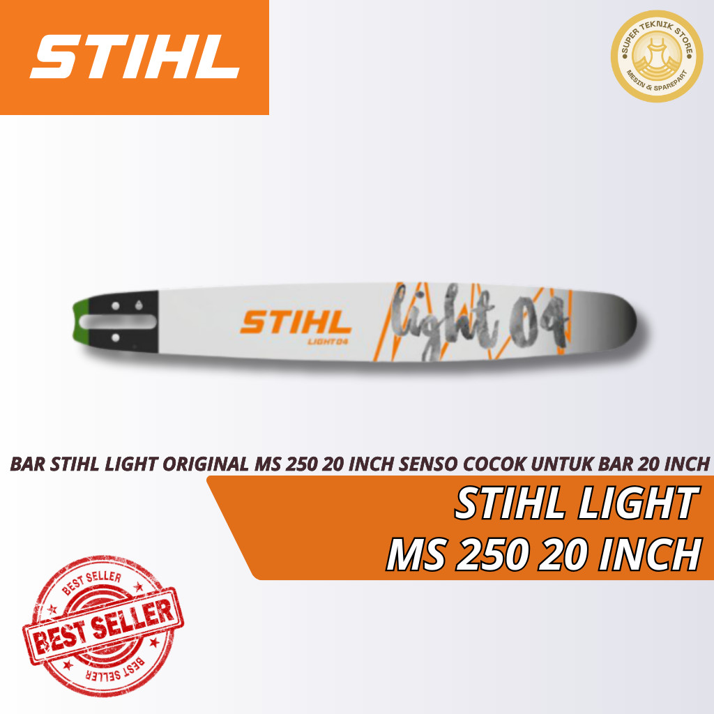 BAR STIHL LIGHT ORIGINAL MS 250 20 INCH SENSO COCOK UNTUK BAR 20 INCH