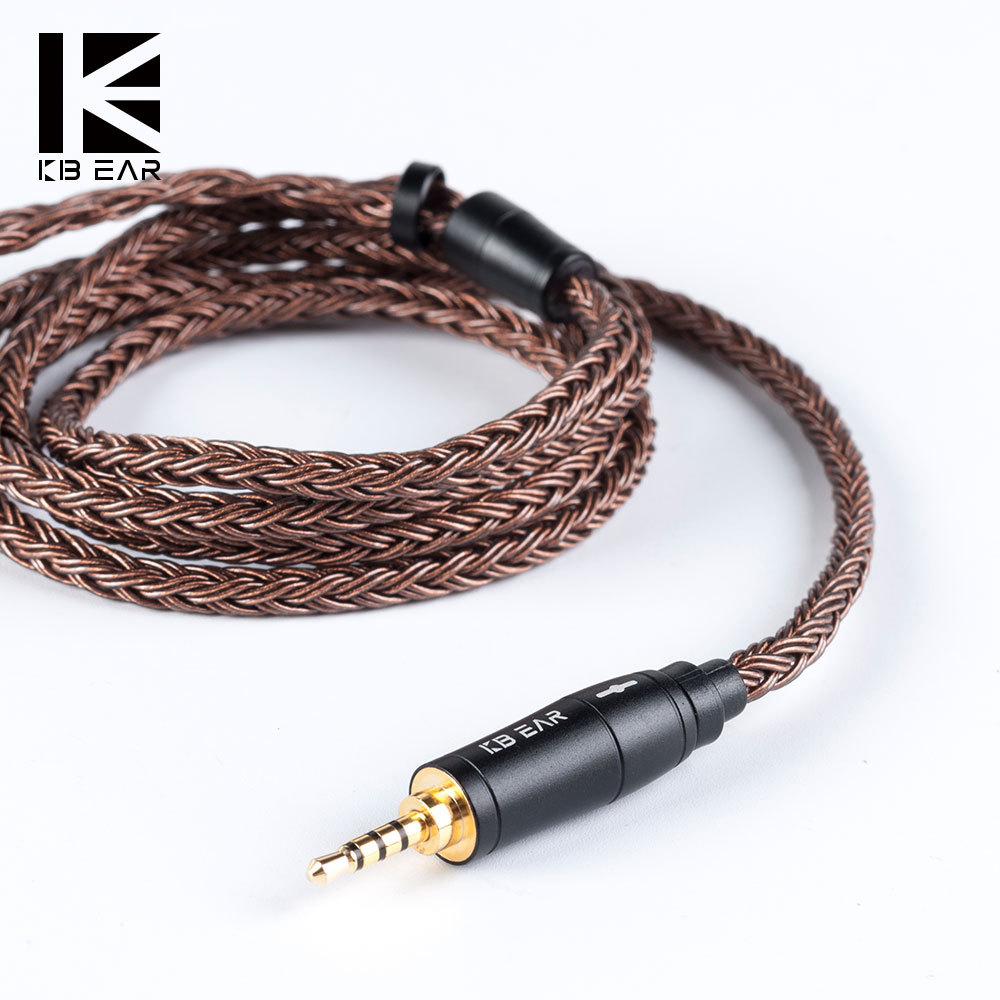 Kbear 16 Core Pure Copper Wired Earphone Cable 2Pin/Mmcx/Qdc Earbuds Connector Use For Kz Edx Zsn