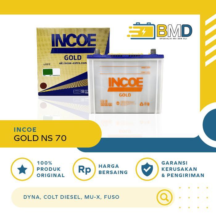 Aki Mobil INCOE Hybrid NS70 untuk Kijang, Dyna, Colt Diesel, Fuso,MU-X Original