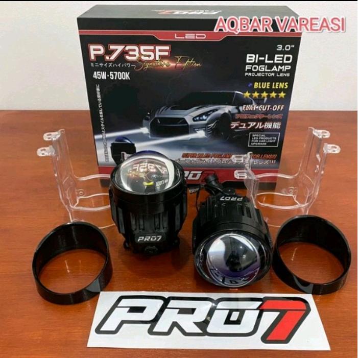 PRO7,P.735F LAMPU FOGLAMP PROJECTOR BILED P.735F BLUE LENZ 5500K