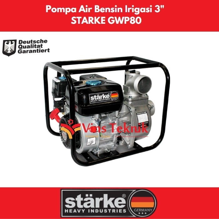 MESIN POMPA AIR BENSIN 3 INCH POMPA IRIGASI ALKON GWP80 STARKE GWP 80 - ZILUSSTORE