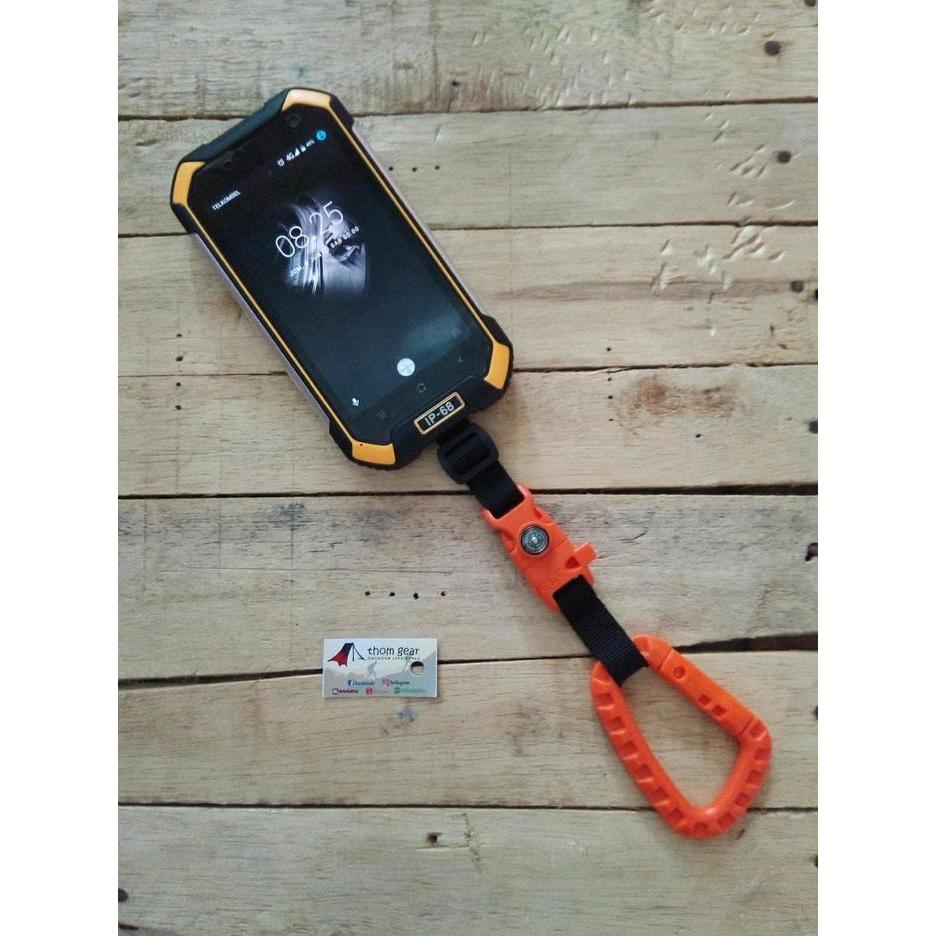 Gantungan Hp Outdoor Carabiner Cantolan Tali Landrover Runbo Sonim Cat