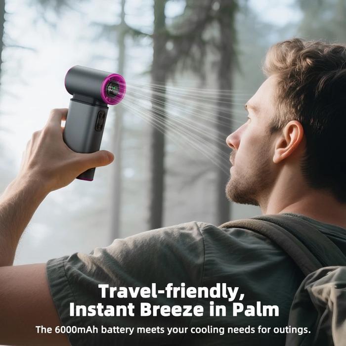 [Exclusive Stella Widjaja] Goojodoq Gfs009 3-In-1 Ultra High-Speed Premium Handheld Fan Up To 71000