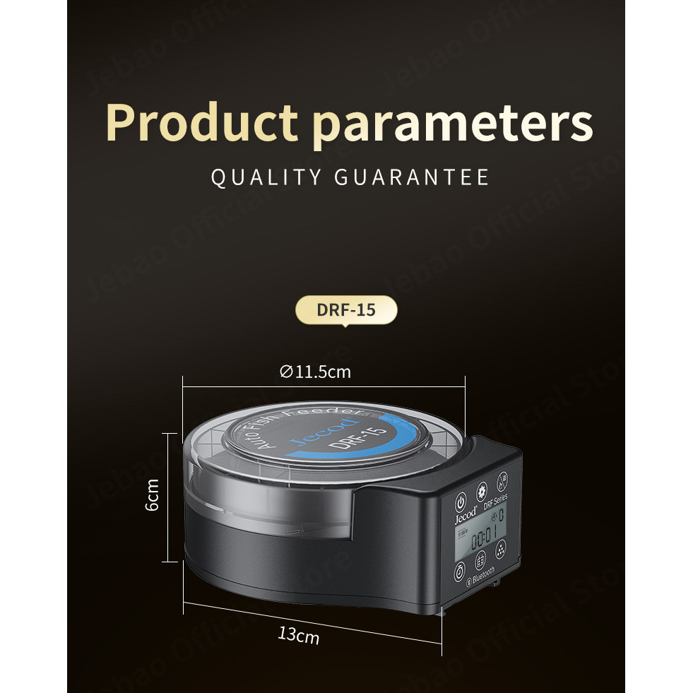 Jebao DRF -B Automatic Fish Tank Feeder Remote Control Timed Quantified Large Capacity Food