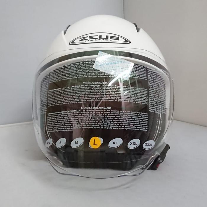 ORIGINAL Helm Zeus ZS-205 White Half Face READY STOCK