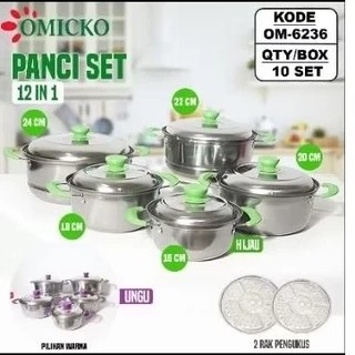 panci steamer set 5 susun tutup stenlis / Panci + Steamer Set 5 Susun Stainless