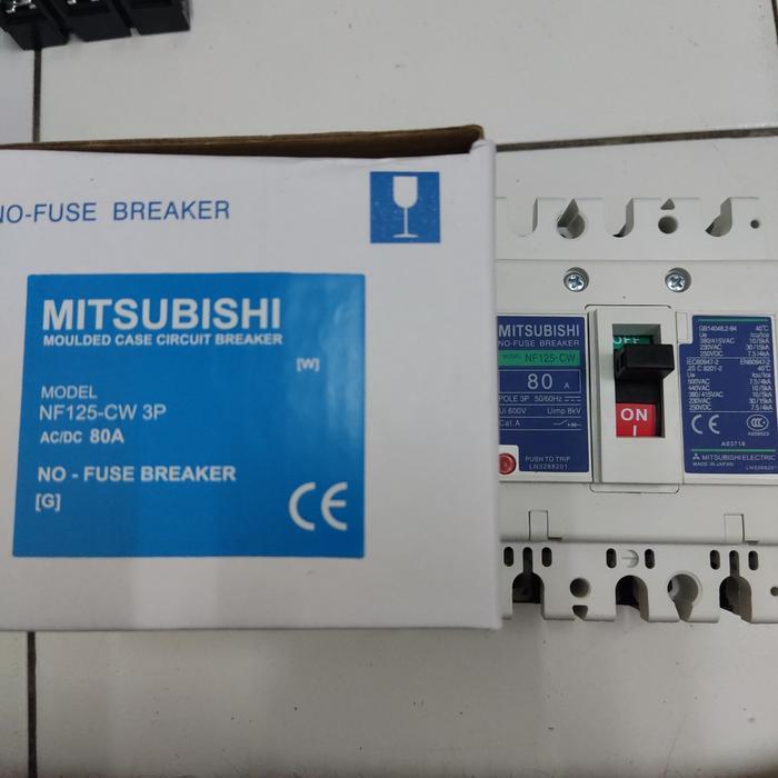 Nfb Mccb Breaker Mitsubishi Nf-125Cw Nf125-Cw 80A 80 A