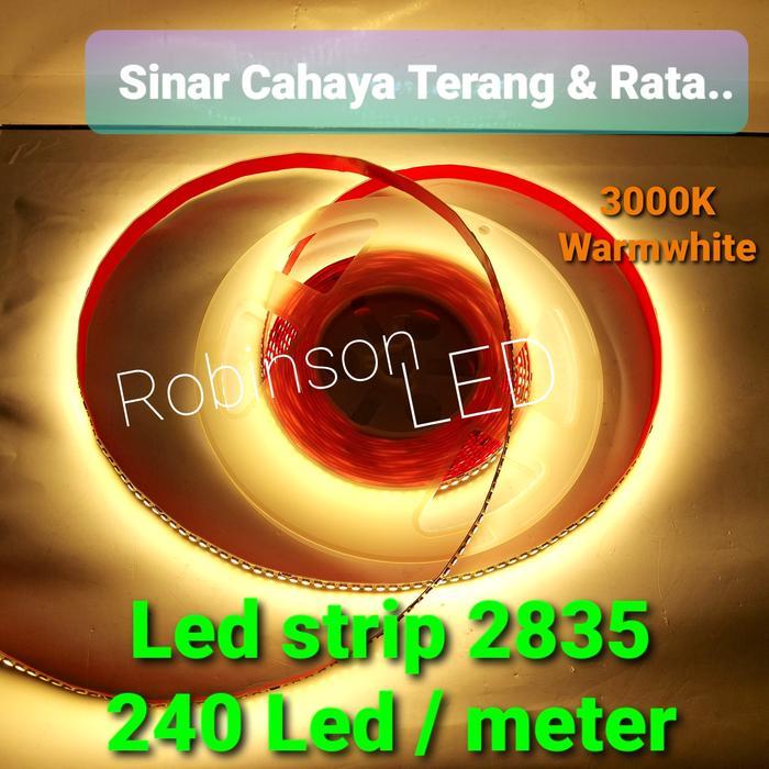 LAMPU LED STRIP 2835 240 MATA INDOOR WARM WHITE STRIP LED 240LED 3000K