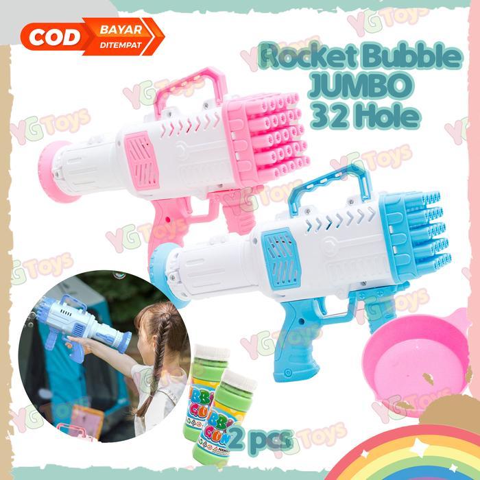 YGtoys Mainan Bubble Gun Bazoka JUMBO 32 Hole Rocket Launcher BESAR Gelembung Sabun Tembakan Balon