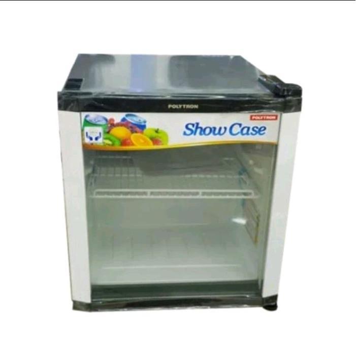 SHOWCASE MINI KECIL POLYTRON SCH 51 FRIDGE KULKAS PENDINGIN JUALAN MINUMAN CAFE