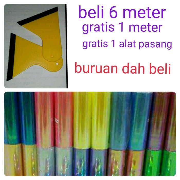 Ready kaca film pelangi motor & mobil (meteran)