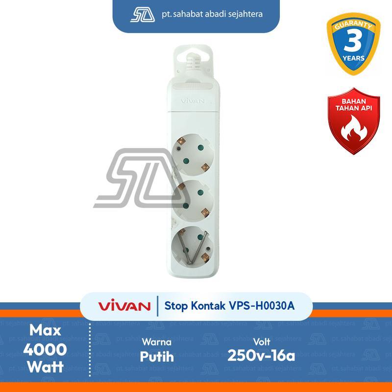 VIVAN Stop Kontak VPS-H0030A 3 Lubang Tanpa Kabel