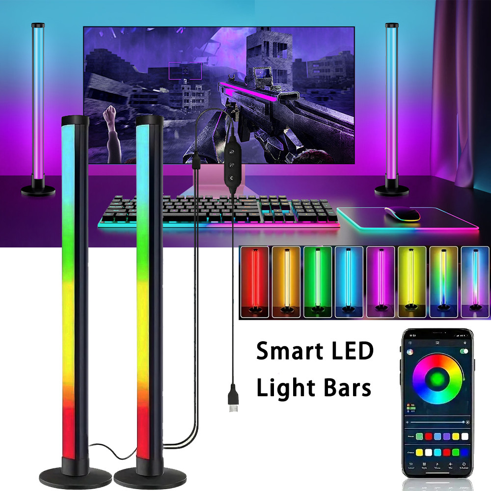 USB RGB LED Light Bars Smart RGB Pickup Light Music Rhythm Lights Bluetooth App Control Music Rhythm