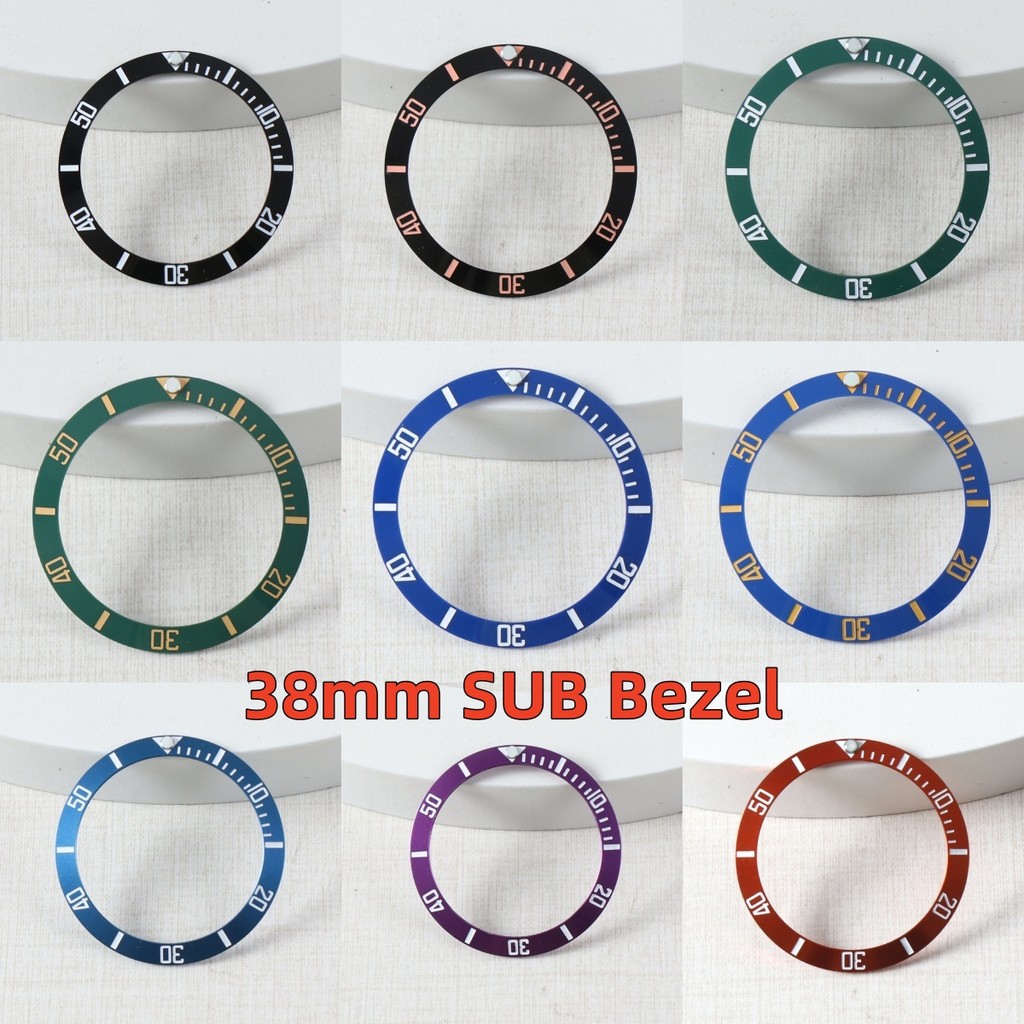 38Mm Watch Bezel Insert Ceramic/Aluum For Submariner Seiko S For Gmt Yacht-Master Nh35 Watch