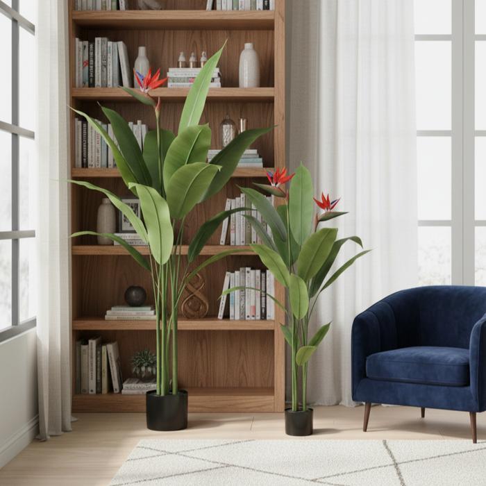 Tanaman Hias Pohon Pisang Besar Plastik Bunga Dekorasi Hiasan Pojok Sudut Ruangan Pot Hijau Pajangan