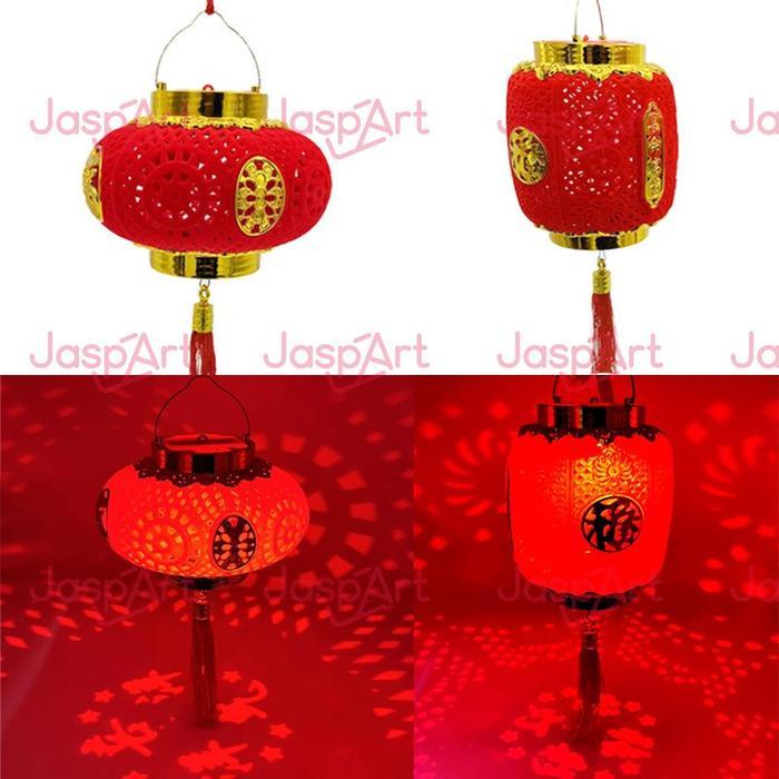 Lampion Baterai LED imlek / Lentera Imlek Baterai Imlek LED / Lantern CNY Battery LED FREE TONGKAT