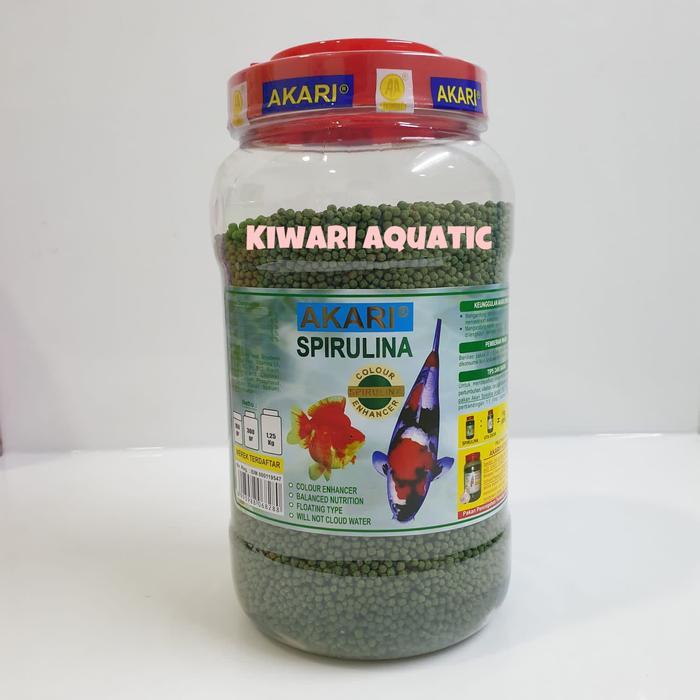 AKARI SPIRULINA 1,25 KG PAKAN COLOUR ENHANCER IKAN KOI / KOKI 1250 GR