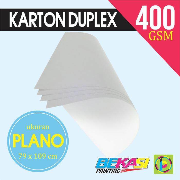 Kertas Karton Tebal Duplex / Dupleks Plano 79 X 109 Cm 400 Gsm