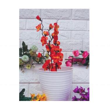 "New" POT MADU PIRUS 20 DIAMETER 18CM PUTIH - MOTIF TAWON TINGGI TIRUS 18 CM