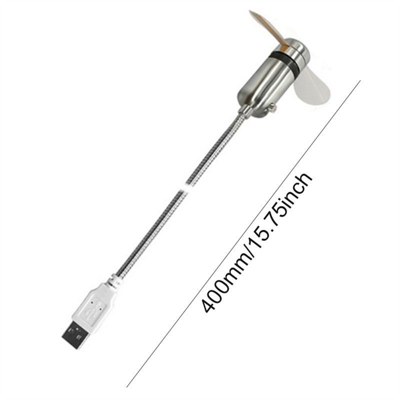 Clock Fans Time Temperature Display USB Powered LED Clock Fan Flexible Gooseneck LED Clock