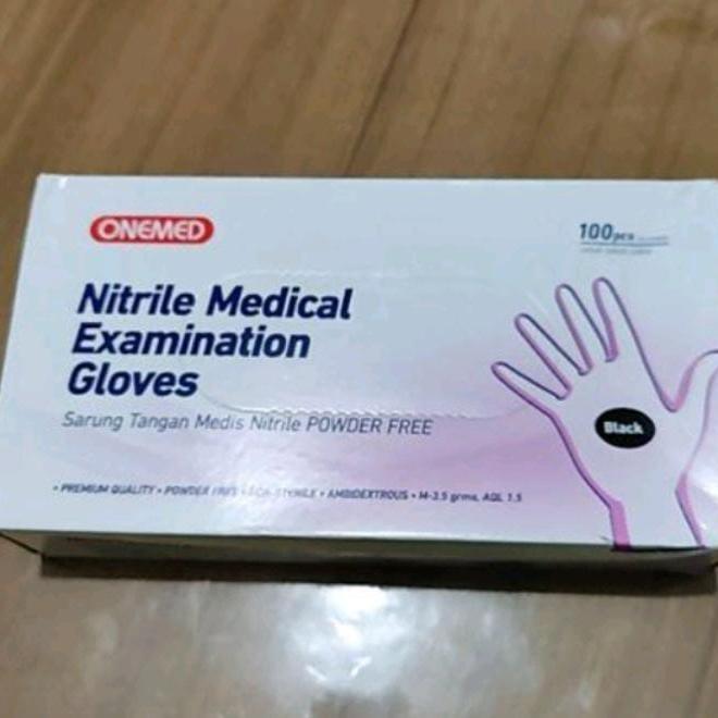 Nitrile Gloves/Sarung Tangan Karet Hitam/Save Gloves/Black Gloves Tbk