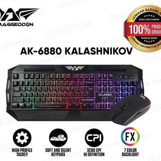 Armaggeddon Kalashnikov Ak-6880 Wired Keyboard Gaming Combo Terbaru 
