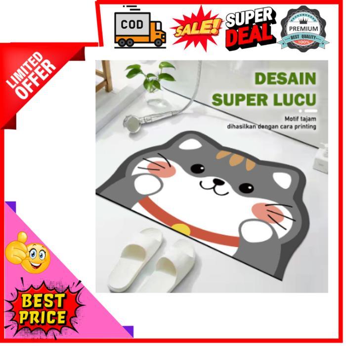 Alas kaki Kamar Mandi Dapur Karakter Keset Diatomite / Kesed Diatomite Karakter / Keset Anti Slip
