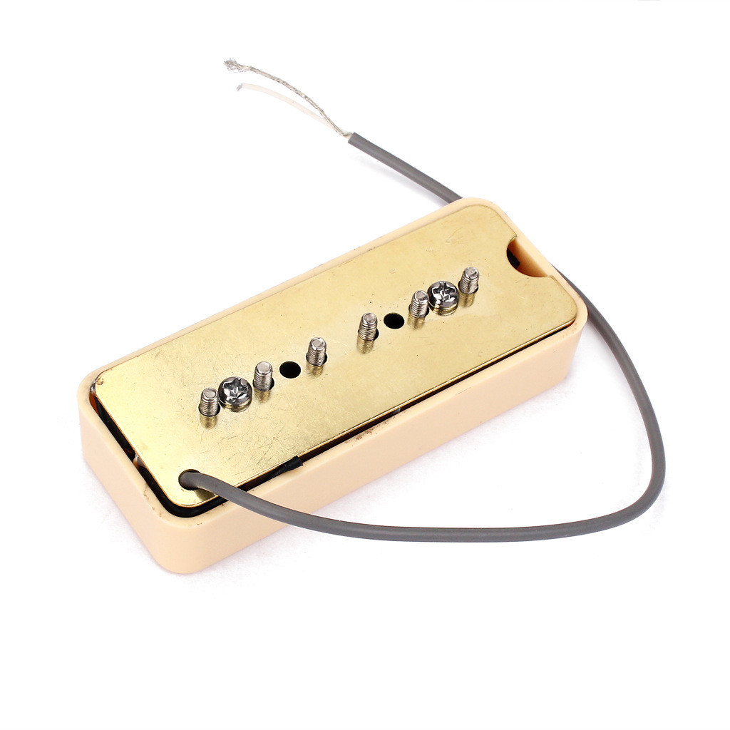 2Pcs Cream/black Single Coil Soap Bar pickups For P-90 P90 LP Gb Electric Guitar Parts 50mm / 52mm