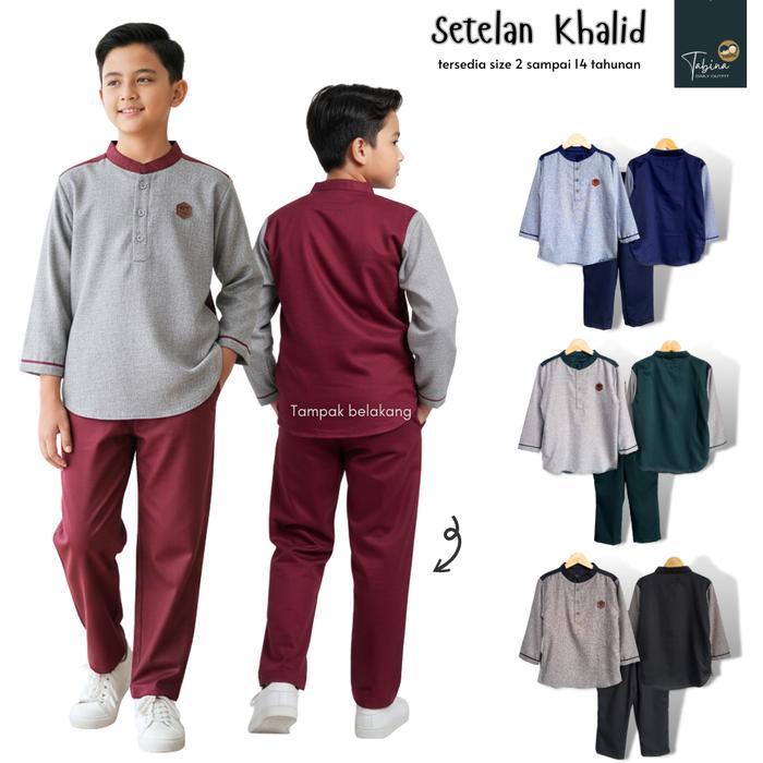 TABINA SETELAN KOKO LENGAN PANJANG ANAK LAKI LAKI SERI KHALID