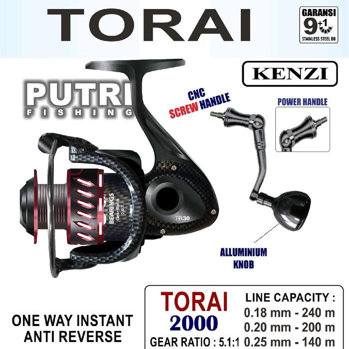 KENZI TORAI REEL 2000 3000 4000 5000 6000 Power Handle Toray