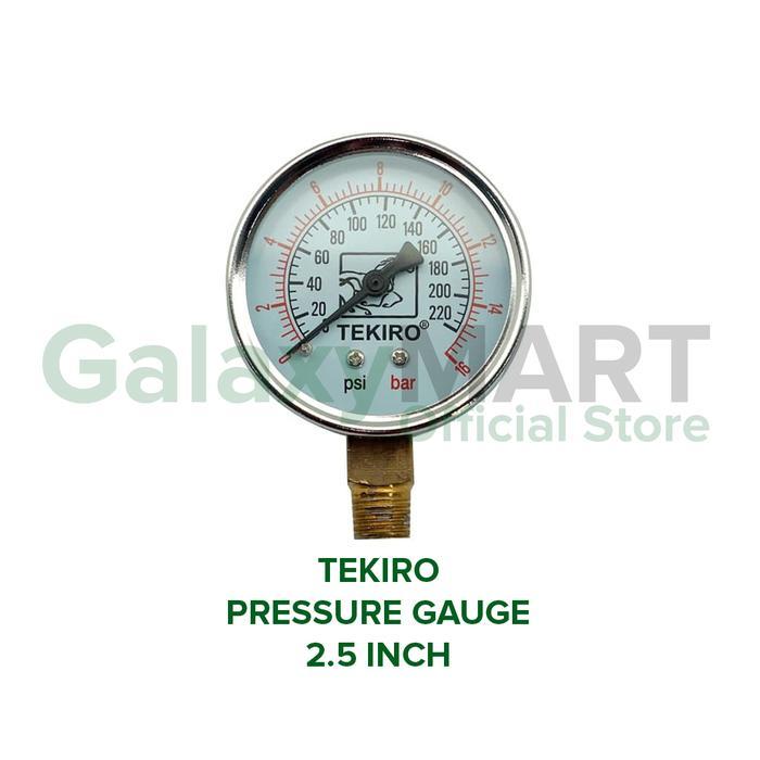 [] TEKIRO Pressure Gauge / Alat Ukur Tekanan Angin 2.5 Inch