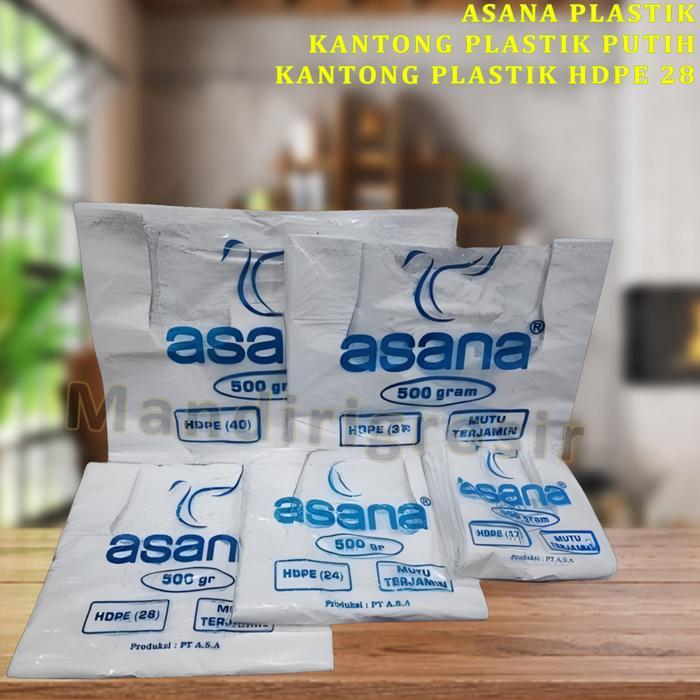 Stok Baru Kantong Plastik Putih * Asana Plastik * Kantong Plastik Hdpe 28 * 500gr