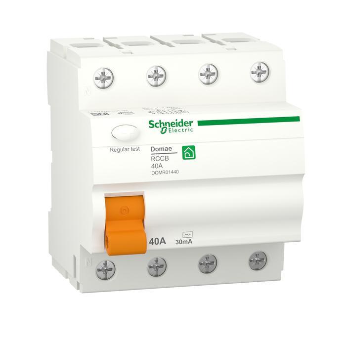 Schneider Elcb 4P 40A 30Ma Domae Domr01440 / Rccb 3P+N 40 Ampere 30 Ma