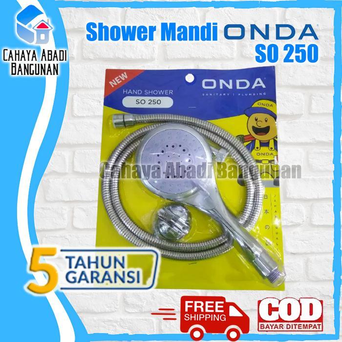Shower Mandi ONDA Kepala Besar SO250 Hand Shower Shower Head + Selang