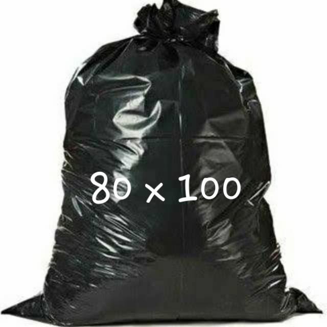 Kantong Sampah Plastik Trash Bag 80x100 cm Hitam / HI Plast Trash Bag