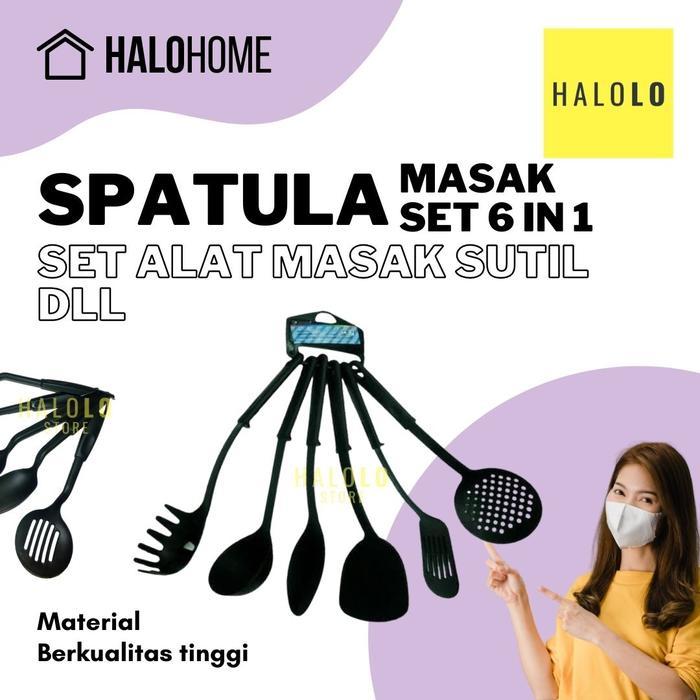 Set Alat Masak Spatula 6 IN 1 Sutil Kitchen Set 6 PCS Alat Masak Sendok Sutil Masak Nasi Kitchenware