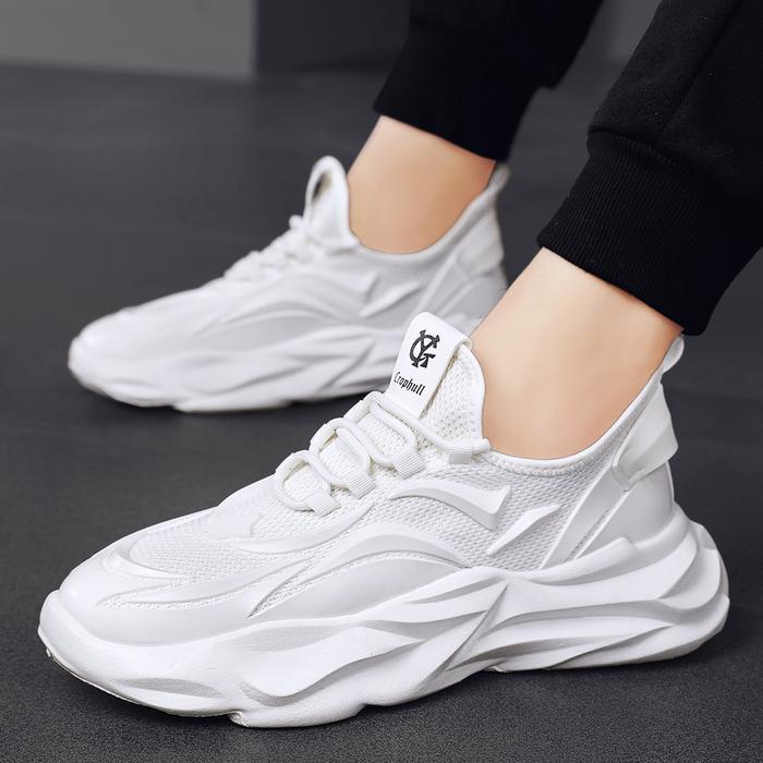 Aerostreet - Keeping Sepatu Sneakers Pria Putih Keren Sepatu Kets Cowok Ksc303